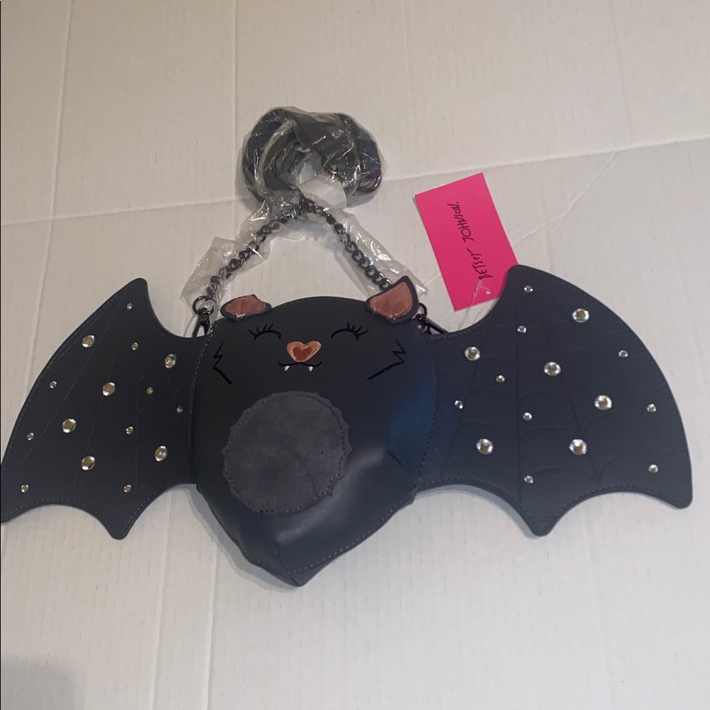 Betsey Johnson Halloween Bat Bag with Rhinestones